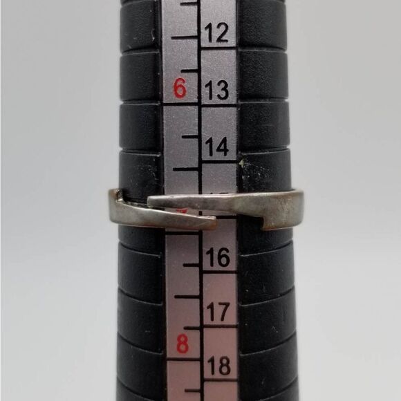 Crystal ice heart ring adjustable size band R105 - Picture 4 of 5